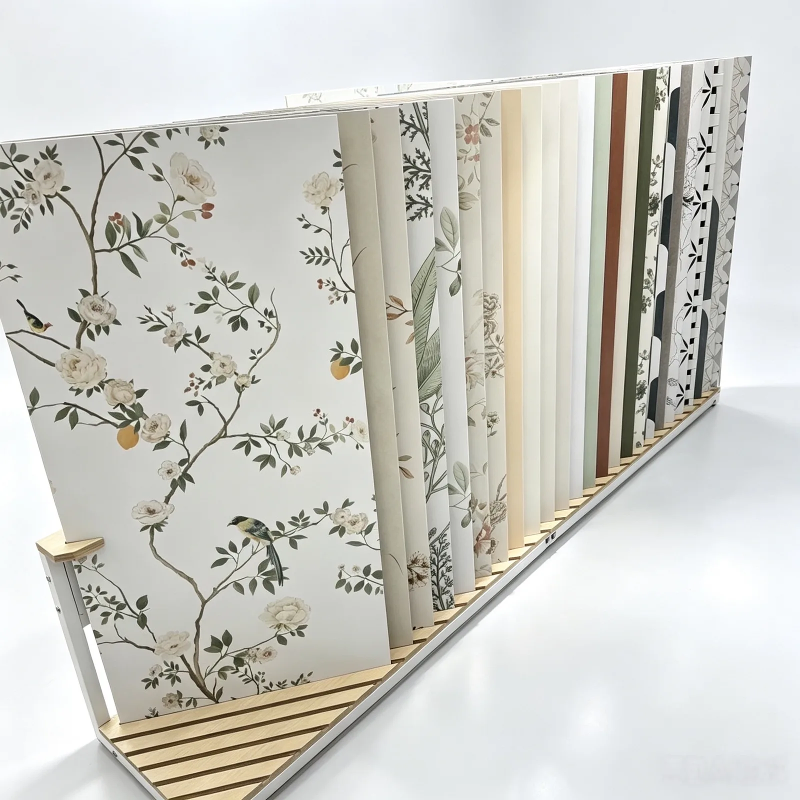 钢木斜插瓷砖展架 3